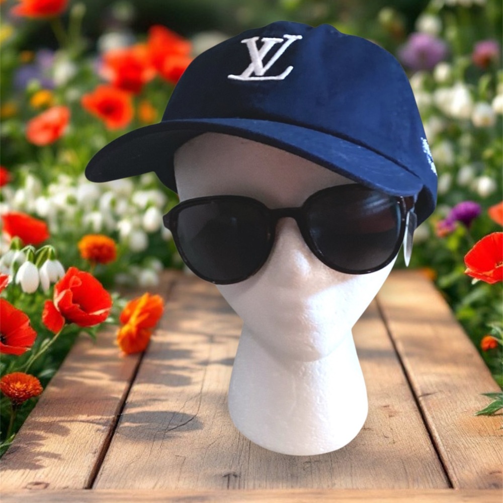 Navy Blue Cap with White Logo